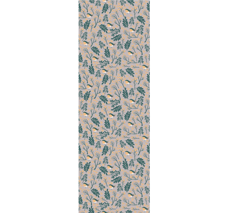 Lintujen lehtikuvio luonto tapetti - Tenstickers