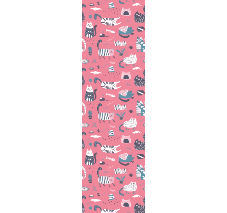 Leikkisä kissojen kuva kissat tapetti - Tenstickers