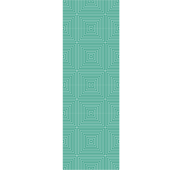 Neliön muotoinen spiraalikuvio geometrinen tapetti - Tenstickers