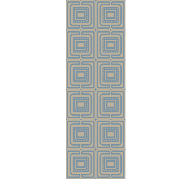 Pronssinen ja tummansininen neliörakenne neliökuvioinen tapetti - Tenstickers