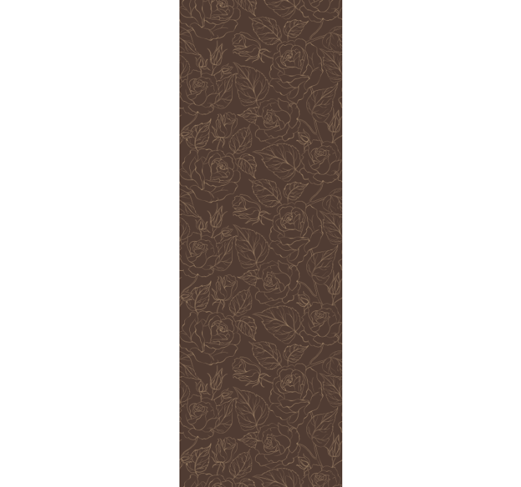 Minimalistinen ruusukuvio kukkatapetti - Tenstickers