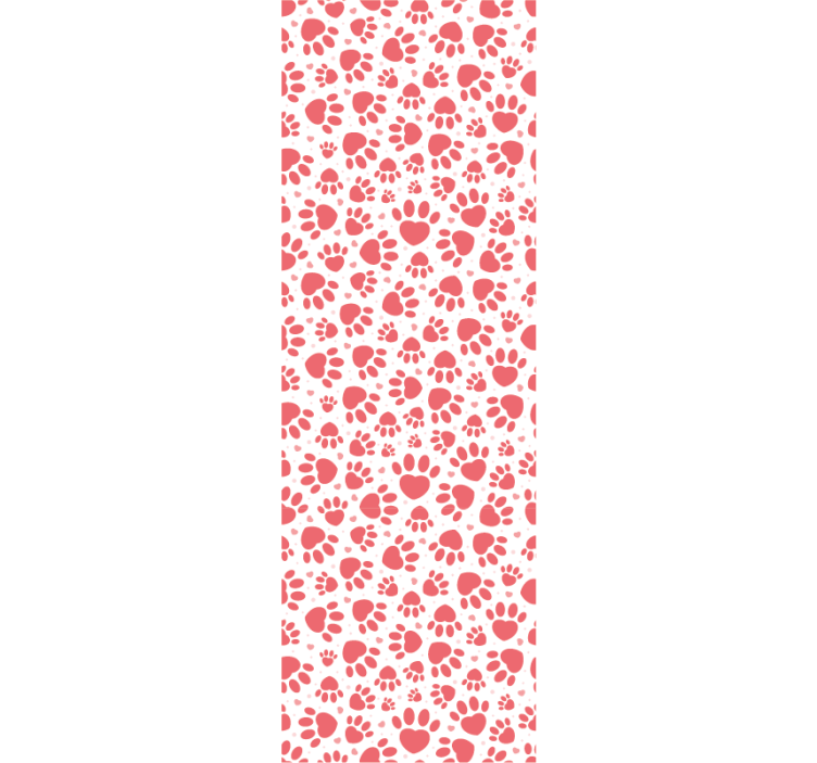 Lemmikkieläinten tassukuvio makuuhuoneen tapetti - Tenstickers