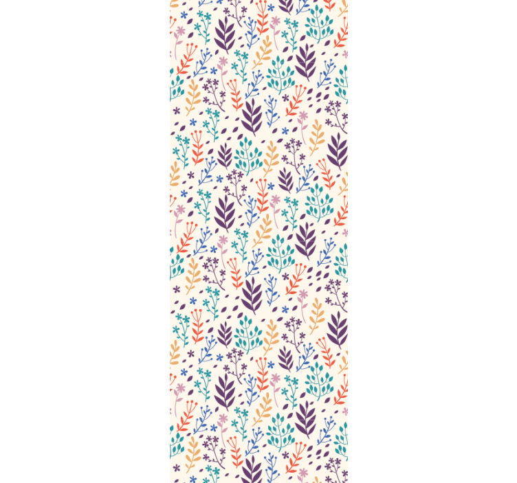 Syksyisiä lehtikuvioita lehti tapetti - Tenstickers