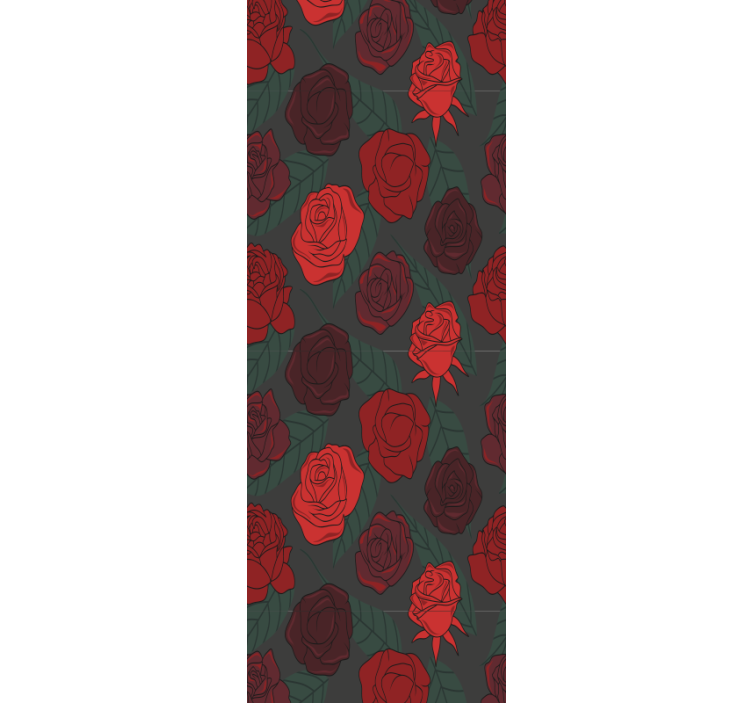 Ruusuinen eleganssi kukkatapetti - Tenstickers