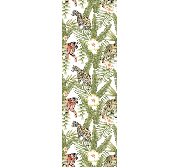 Trooppinen viidakon eläimistö eläintapetti - Tenstickers