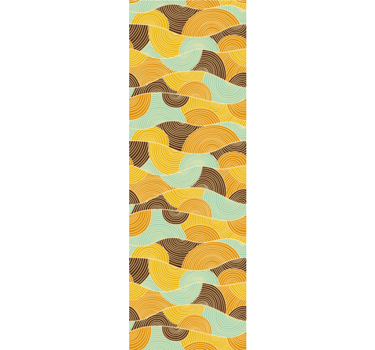 Geometriset aallot geometrinen tapetti - Tenstickers