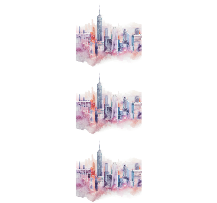 Maalaus nyc skyline new york tapetti - Tenstickers