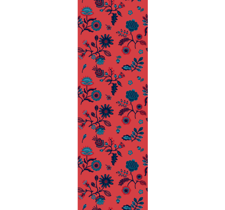 Kukkakuvioinen peittokuva kukkatapetti - Tenstickers