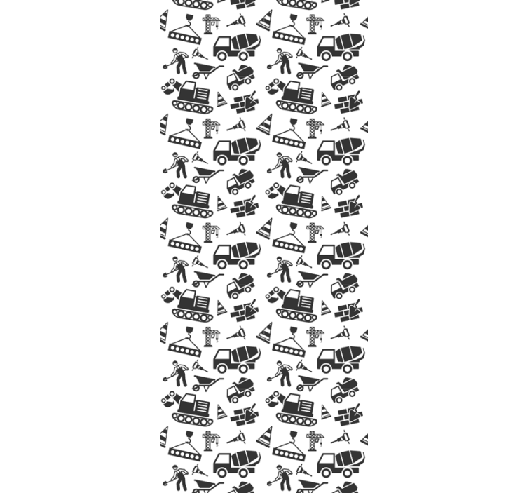 Yksiväriset kaivinkoneet ja kuorma -autot tapetti - Tenstickers