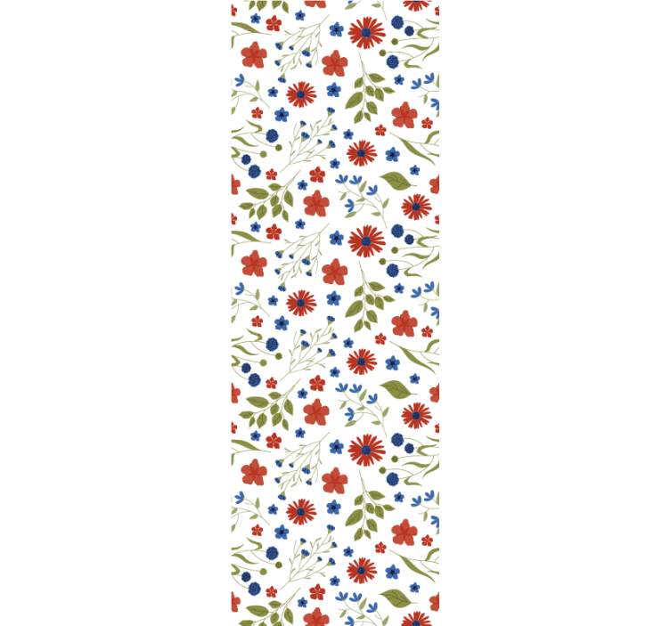 Kukka-aiheinen yksityiskohta kukkatapetti - Tenstickers