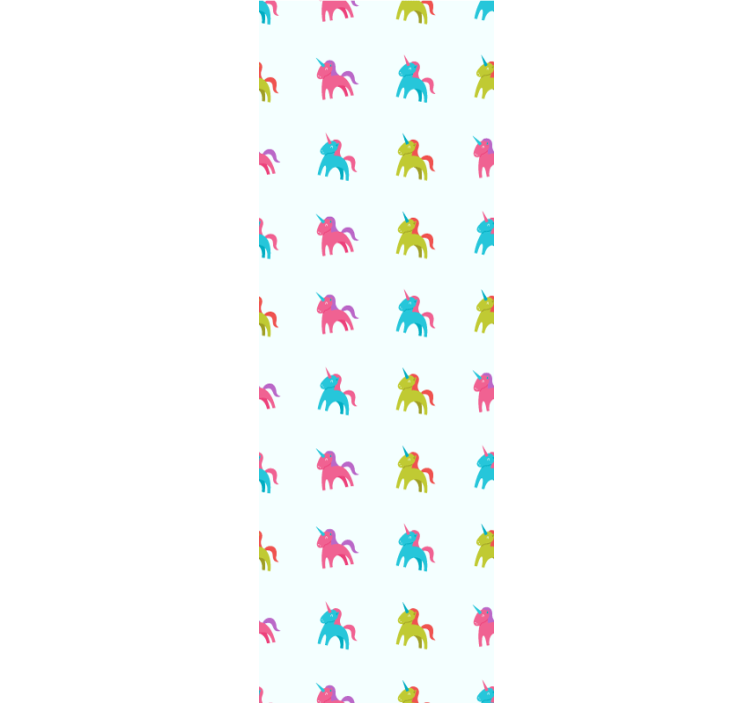 Värikkäitä yksisarvisia eläintapetti - Tenstickers