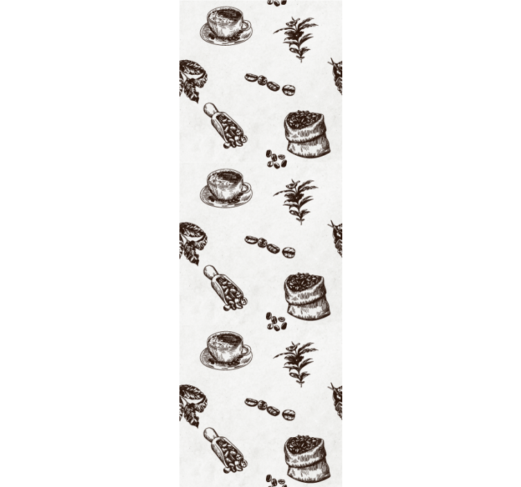 Kofeiini-aiheet taide tapetti - Tenstickers
