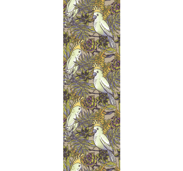 Trooppisia lintukuvioita eläintapetti - Tenstickers