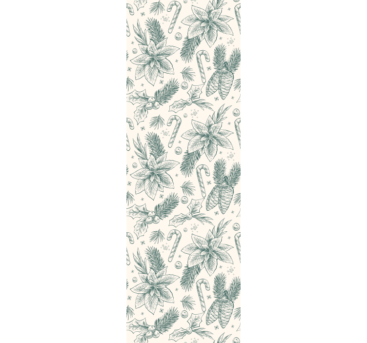 Loma kasvitieteellinen aihe joulutapetti - Tenstickers