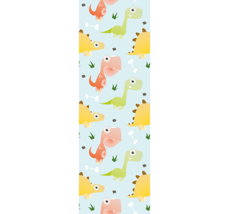 Leikkisät dinosauruskuviot dinosaurus tapetti - Tenstickers