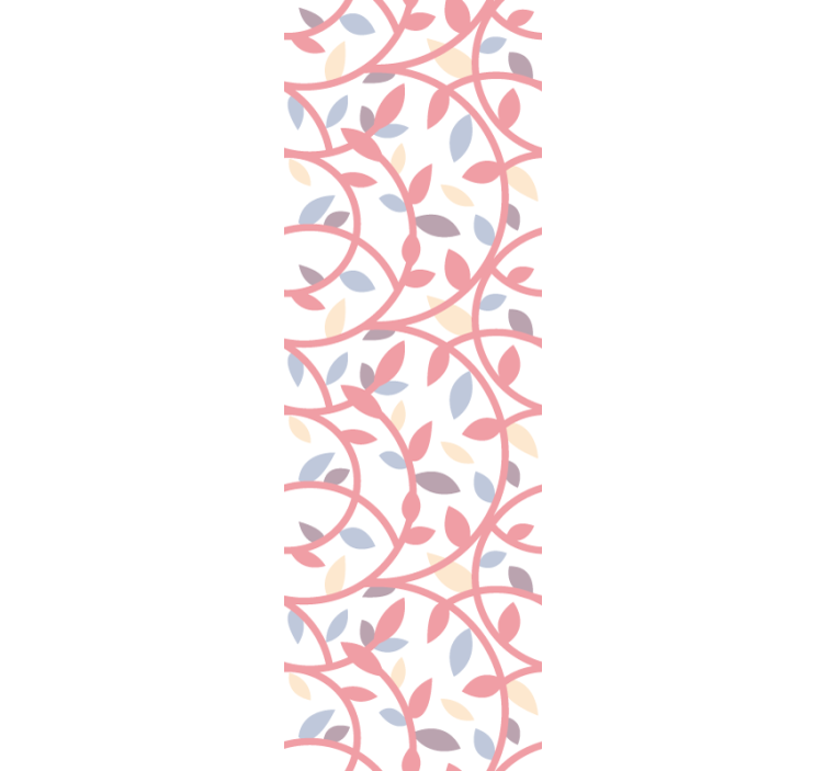 Käsin piirretyt pastelliväriset oksat olohuone tapetit - Tenstickers