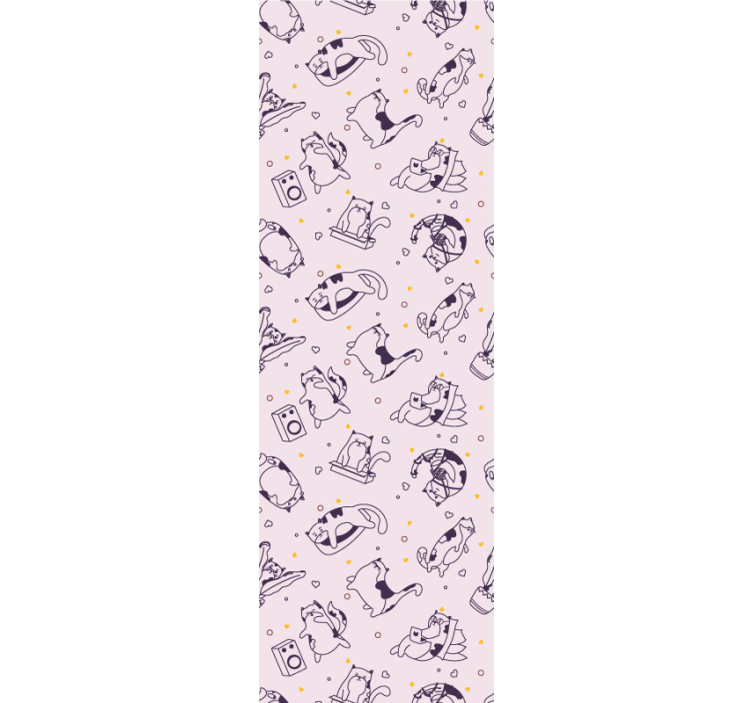 Kissamusiikkibändikuvio lastenhuoneen tapetti - Tenstickers