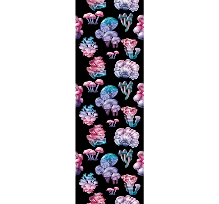 Kukkainen sieni-fantasia taide tapetti - Tenstickers