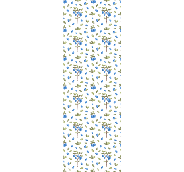 Mustikka kasvitieteellinen kukkatapetti - Tenstickers