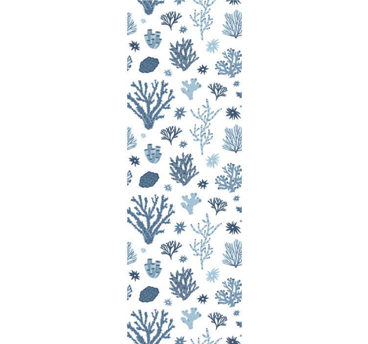 Modernit korallit hampton -tyyliin abstrakti tapetti - Tenstickers