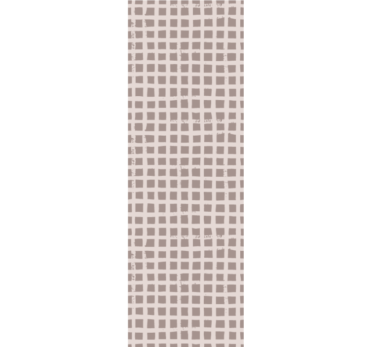 Ruutukuvio lämpimällä ruskealla olohuone tapetit - Tenstickers