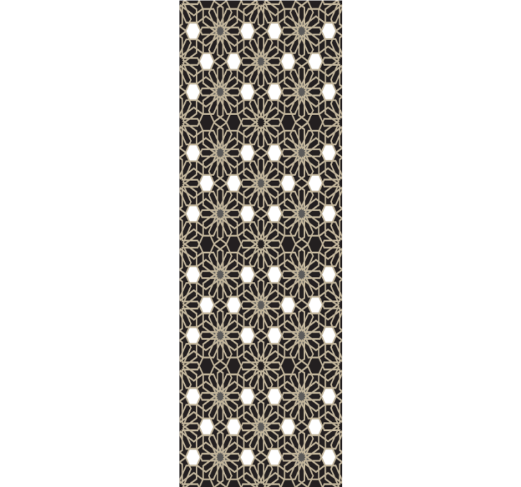 Geometrinen kukkateema laattatapetti - Tenstickers