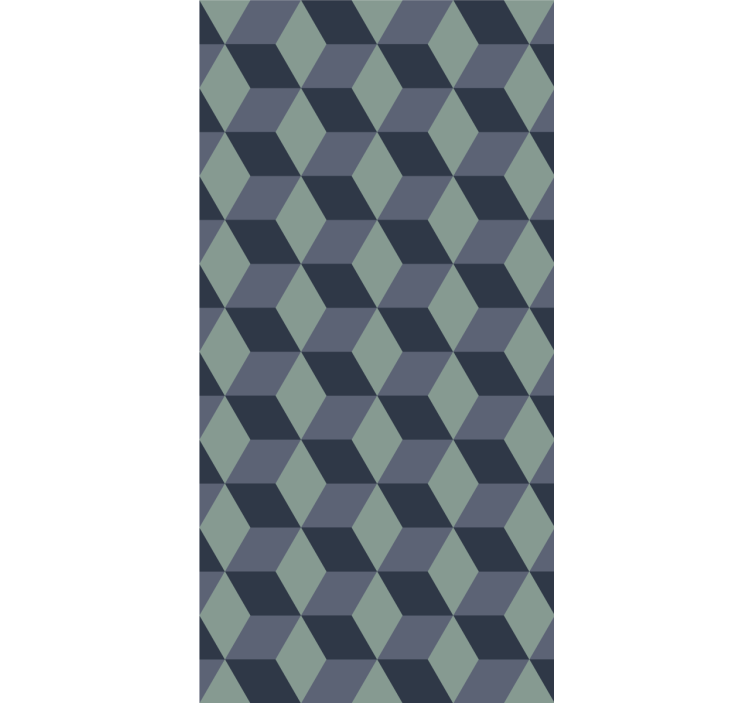3d kuutiot kuvio geometrinen tapetti - Tenstickers