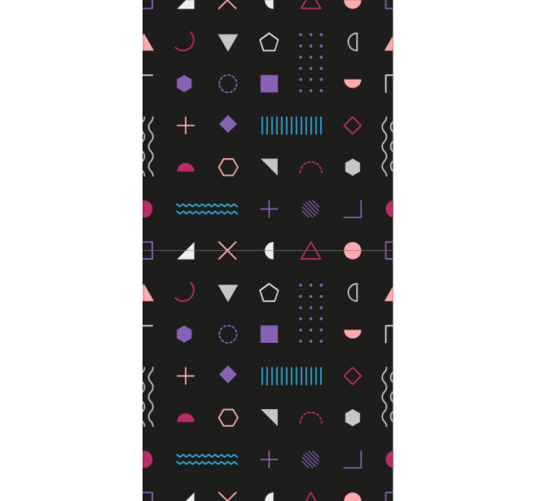 Värikkäitä muotoja geometrinen tapetti - Tenstickers