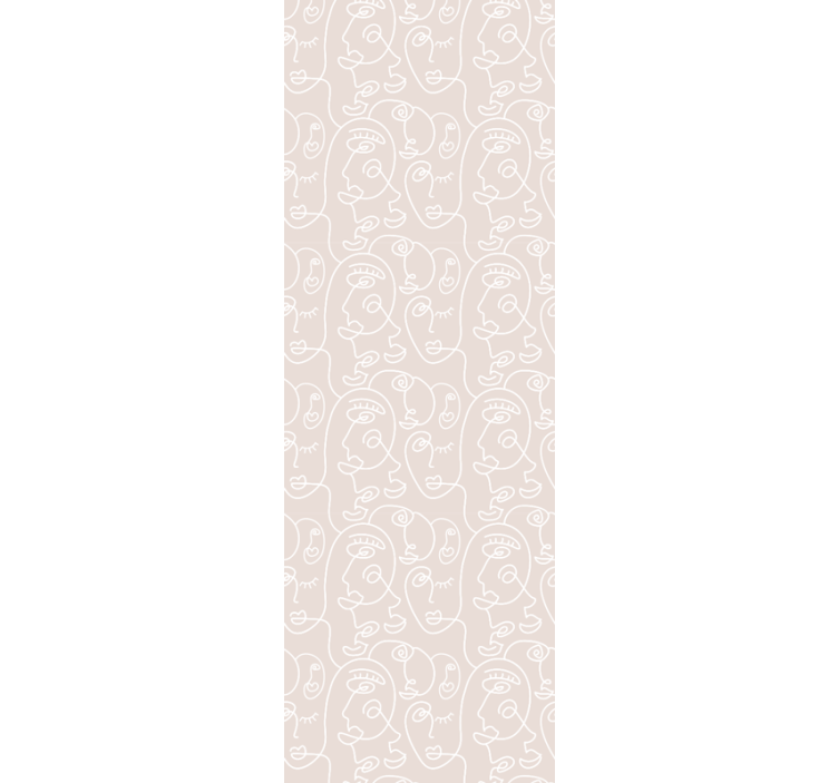 Abstrakteja kasvokuvioita taidetapetti - Tenstickers