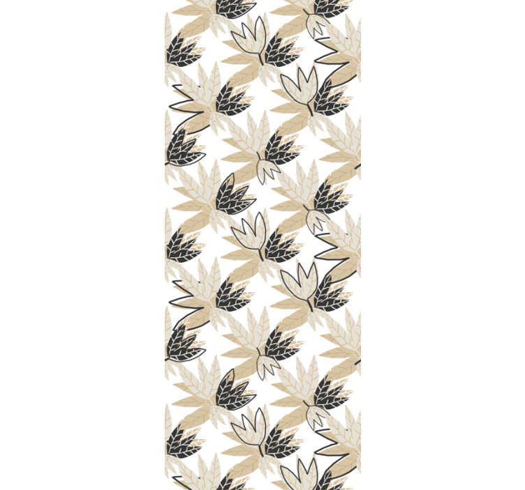 Vehreä kasvitieteellinen muotoilu lehtitapetti - Tenstickers