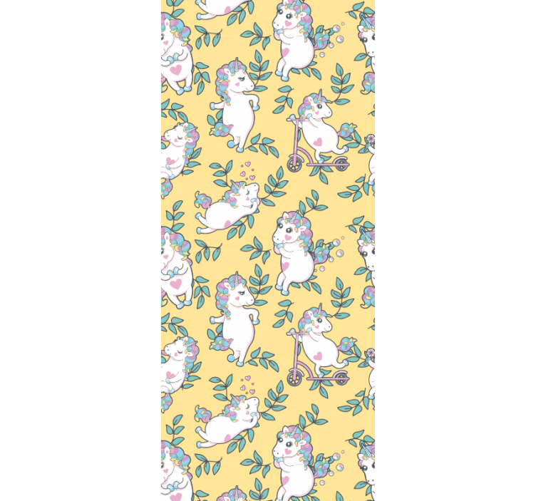 Yksisarviset leikkivät eläimet tapetti - Tenstickers