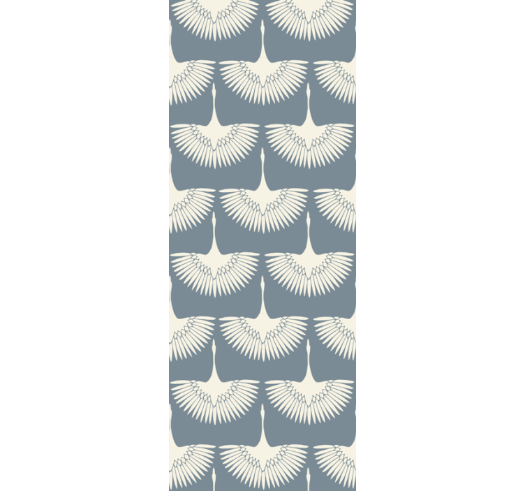 Tyylikäs lentävä haikarakuvio lintu tapetti - Tenstickers