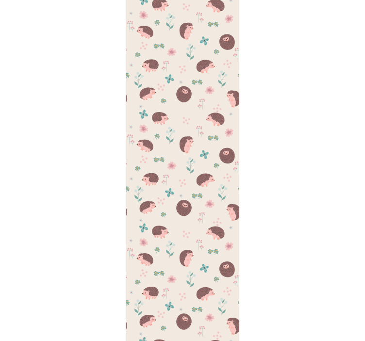 Söpöjä siilikuvioita eläintapetti - Tenstickers