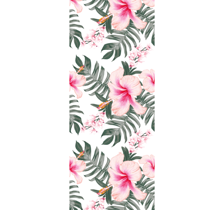 Orkidea ruusukuvio kukkatapetti - Tenstickers