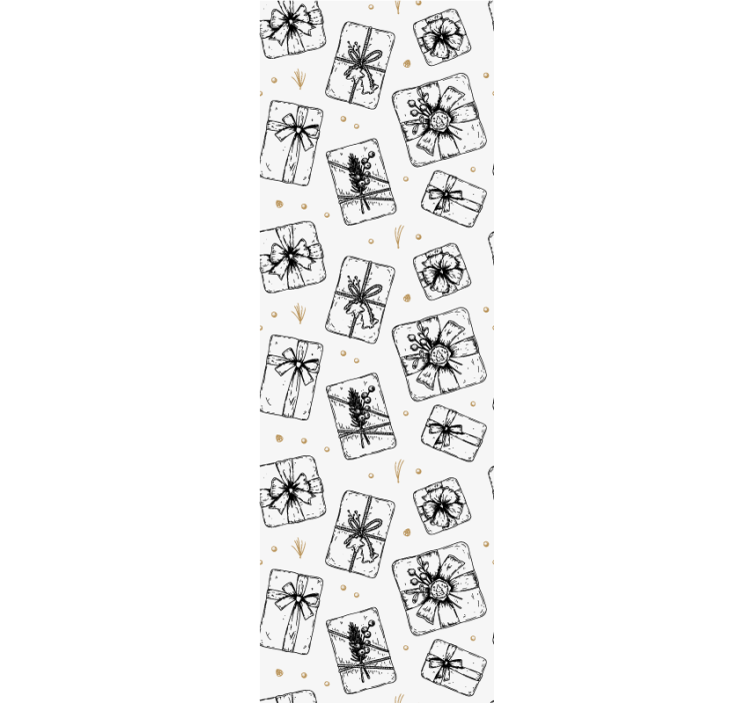 Lahja rusetin kuvioita joulutapetti - Tenstickers