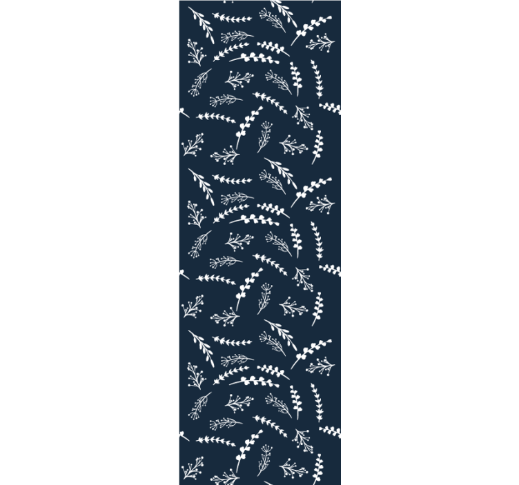 Herkkä sininen kuvio lehtitapetti - Tenstickers