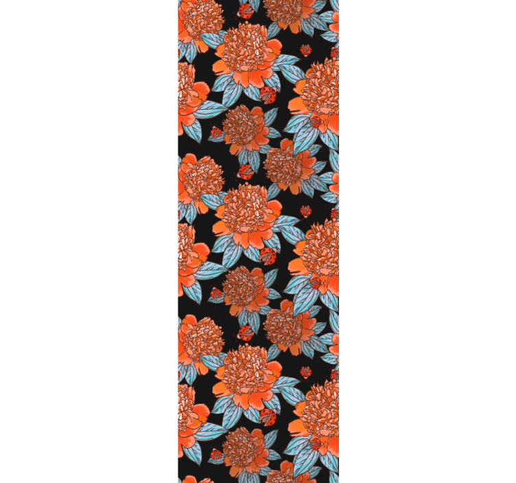 Pastellivärit leppäkertun kukkakuvio olohuone tapetit - Tenstickers