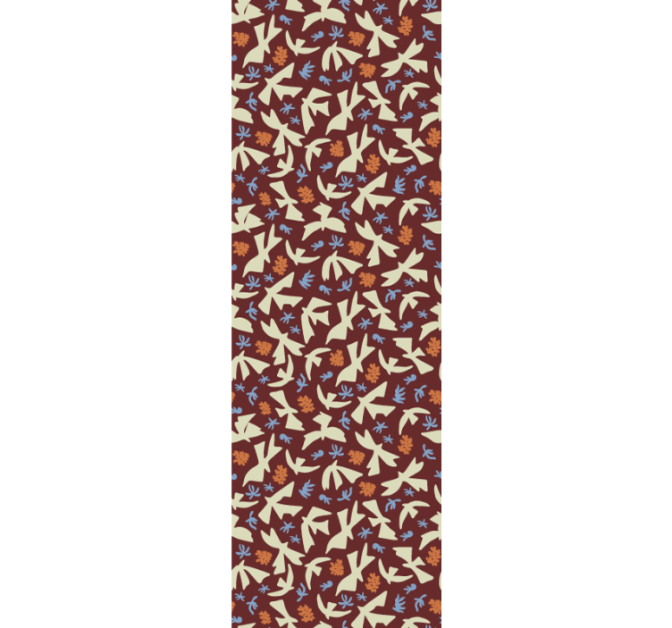 Minilintuja japani-tyyliin olohuone tapetit - Tenstickers