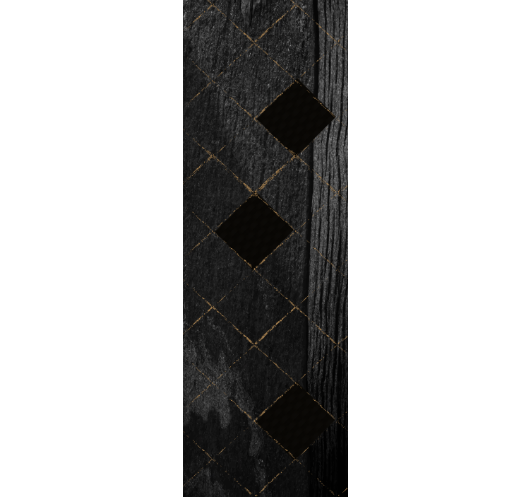 Musta tyylikäs kuvio laattatapetti - Tenstickers