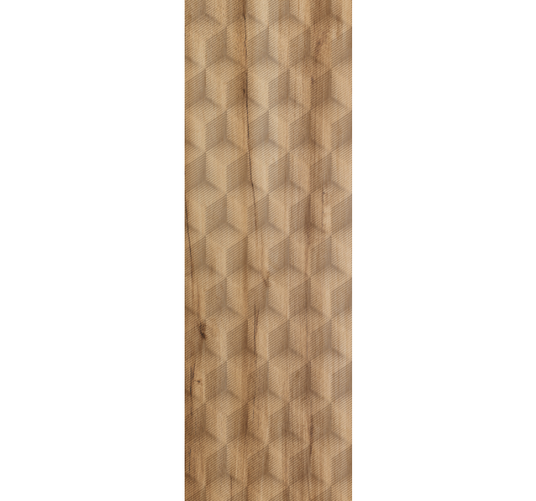 Ruskea tammi timanttikuvio puukuviotapetti - Tenstickers