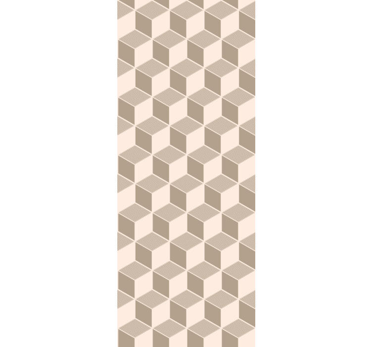 Tyylikäs kuutiokuvio geometrinen tapetti - Tenstickers
