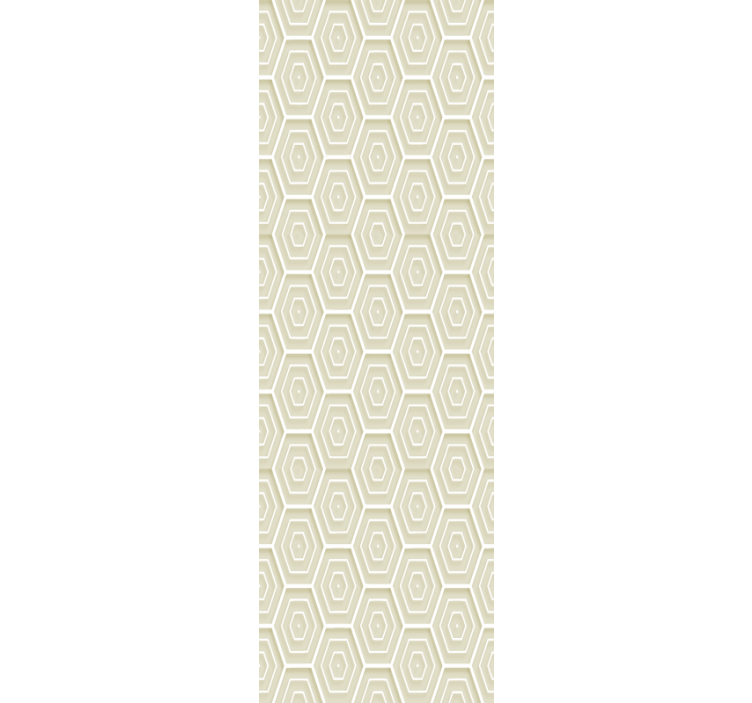 Beige 3d-tehoste geometrinen kuvio tapetti - Tenstickers
