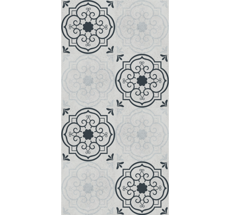 Tyylikkäät harmaat laatat keittiötapetti - Tenstickers