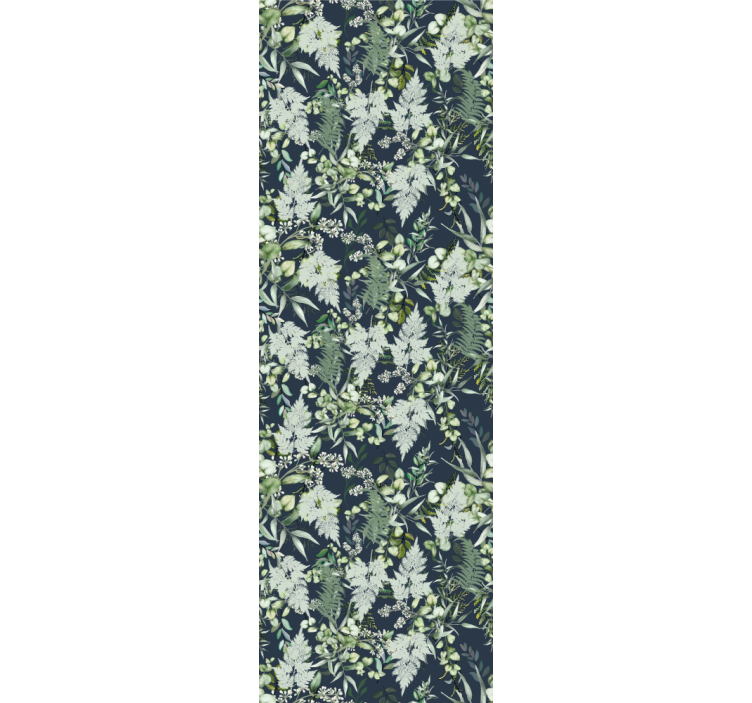 Vihreitä kasveja ja saniaisia lehti tapetti - Tenstickers