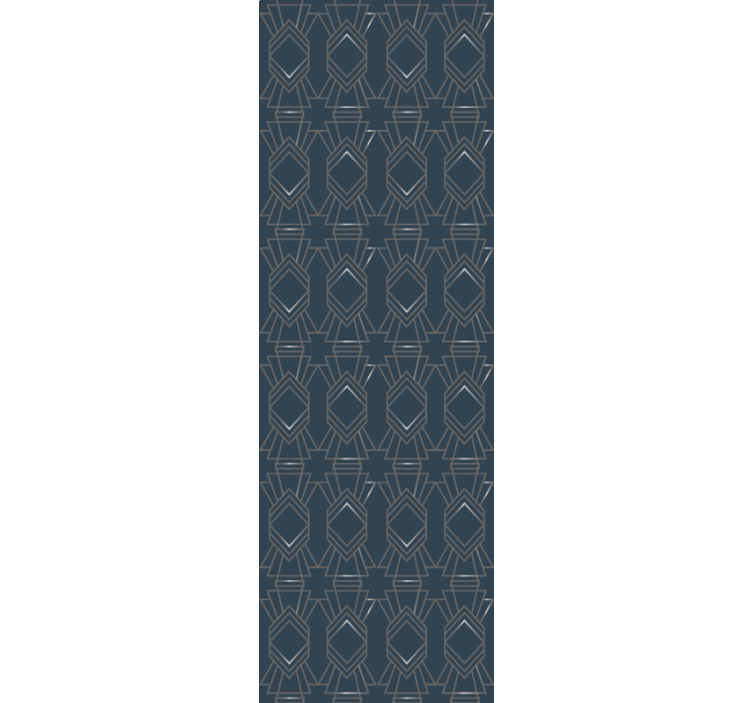 Sininen geometrinen nykyaikainen tyyli neliökuvioinen tapetti - Tenstickers