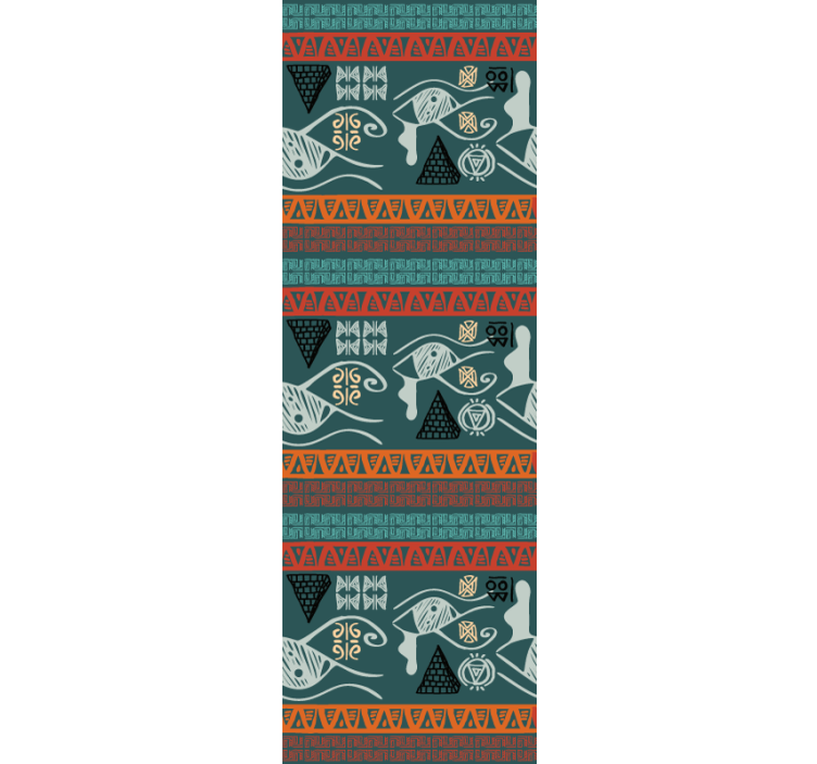 Afrikkalainen heimokuvio ylivuoto abstrakti tapetti - Tenstickers