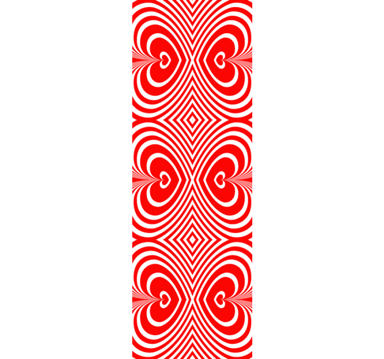 Sydänkuvioinen aihe geometrinen tapetti - Tenstickers