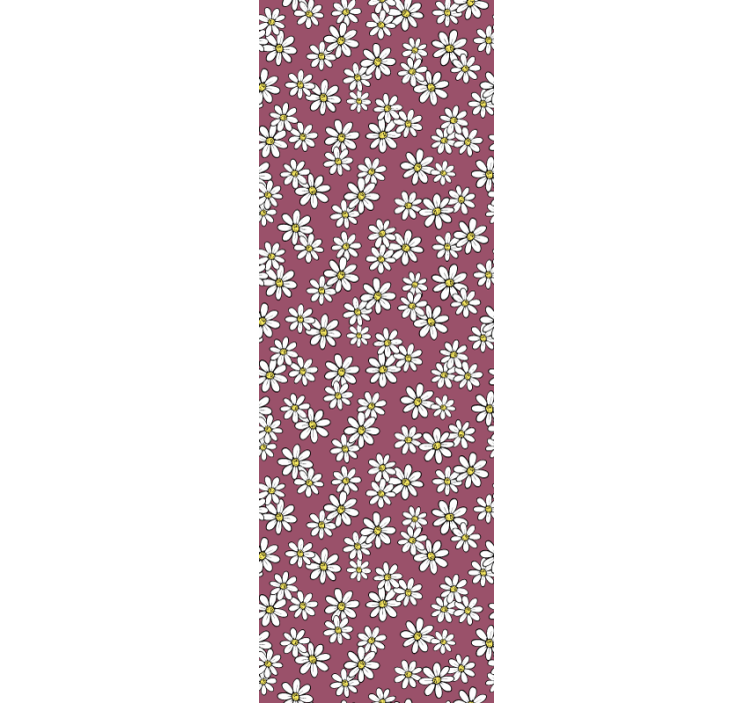 Koiranputkea punaisella kuviolla kukkatapetti - Tenstickers