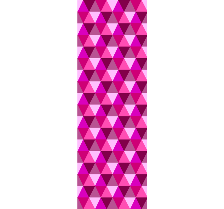 Fuksia geometrinen pinkki tapetti - Tenstickers