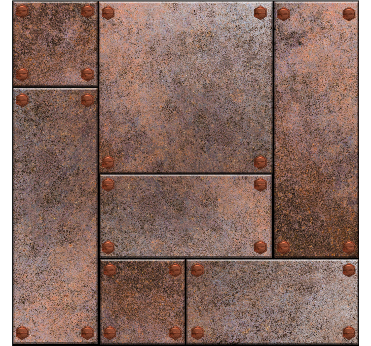 Metallilevyt nuoren huoneen tapetti - Tenstickers